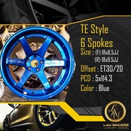 TE Style 6 Spokes (F) 18x8.5JJ(R) 18x9.5JJ 5x114.3 Blue