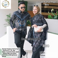 Batik Couple Pesta Kondangan Kemeja Pria M L XL XXL Kaftan Wanita Oversize LD 100 110 120 130 140. C