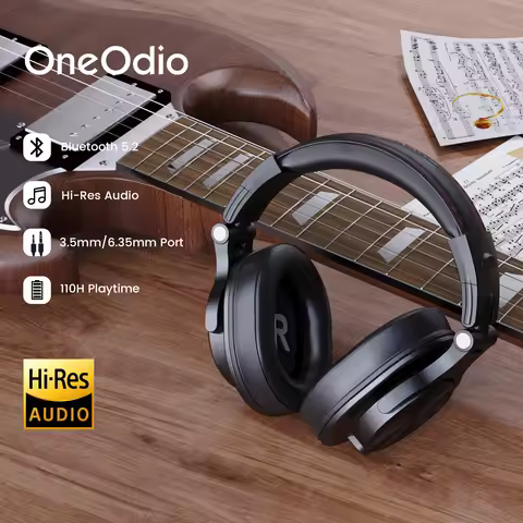 OneOdio A70 Wireless Headphones With Mic Bluetooth 5.2 Headset Over Ear Professional Recording Studi