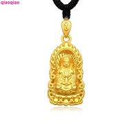 Gold Guanyin Pendant 999 Pure Gold Real Gold Pure Gold Bodhisattva Pendant Safe Men Women Style Holiday Gifts for Dad