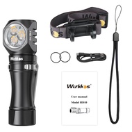 Wurkkos ไฟหน้าอเนกประสงค์ RGB ไฟฉายกระเป๋าแบบชาร์จไฟได้1200LM 14500ไฟฉาย EDC ขนาดเล็กทรงพลัง HD10