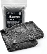Microfiber Car Drying Towel 1300 GSM Double Twist Pile - Super Absorbent Auto Wash Towel for Cars Tr