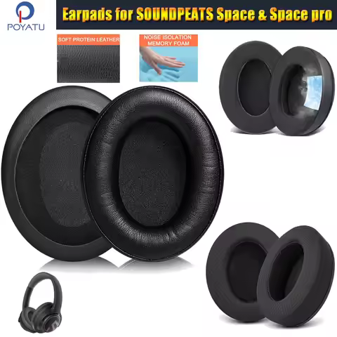 DIY Earpad for SOUNDPEATS Space / Space pro Headphones Replacement Ear Cushions Pads Cover Earmuffs