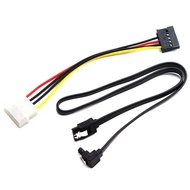 DZS Elec 1x 4 Pin IDE Molex Male to 15 Pin SATA Female HDD Power Adapter Cable + 1x SATA III 6.0 Gbp