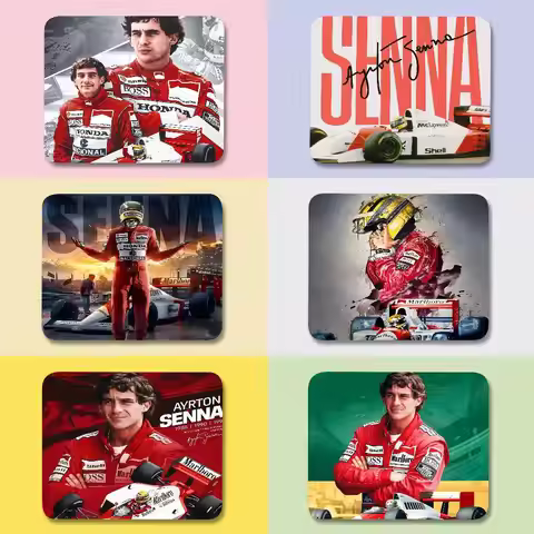 1PC Ayrton Tacing Driver Senna Small Mouse Pad Gaming Laptop Mousepad Gamer Carpet Keyboard Mat Desk