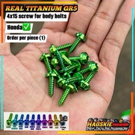 REAL TITANIUM GR5 BODY/FAIRINGS BOLT 4x15 SCREW FOR HONDA AND OTHERS (per piece) skru titanium skru 