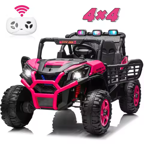 24V XL 2 Seater Ride on Toys Car for Girls, 2WD/4WD Switchable Off-Road UTV W/Long-Endurance Battery