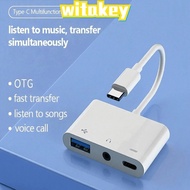 WITAKEY Type-C to 3.5m Professional Headphone 3 in 1 Audio Converter