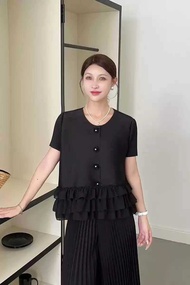 Pleatbynisa A939 เสื้ออัดพลีท เนื้อผ้าPolyester100% Lady ผู้หญิง Women Clothing