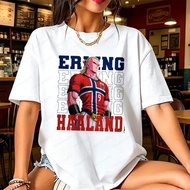 Erling Haaland Anime Style Jersey T-Shirt - Number 9, Short Sleeve, Vintage Cotton