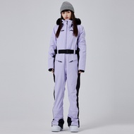 Ski Suit Women's One-Piece Double-Board Ski Suit Warm Windproof Waterproof Slim-fit Street Wear Sing