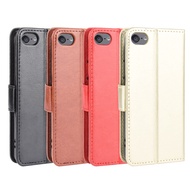 Suitable for Apple iPod touch 5/6/touch 7 Phone Case Flip Leather Case Crazy Horse Pattern Lanyard C