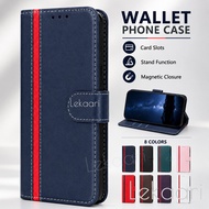 Flip Case for HMD Fusion Skyline Pulse Pro Plus Vintage Stitching Leather Card Slots Wallet Casing