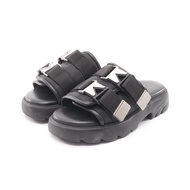 【二手】Bottega Veneta BOTTEGA VENETA涼鞋，黑色尼龍涼鞋，女款，二手