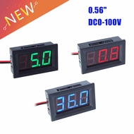 0.56" DIY Mini Voltmeter Tester Digital Voltage Test Battery DC 0-100V 3 Wires Red Green Blue for Au