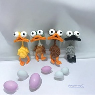 GANTUNGAN Handmade Amigurumi Ugly Duckling/ Jelek Duck Knitted Doll Knitted Keychain
