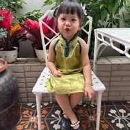 HIJAU XING XING - Cheongsam for Children Aged 1-5 Years for Chinese New Year Clothes in Green