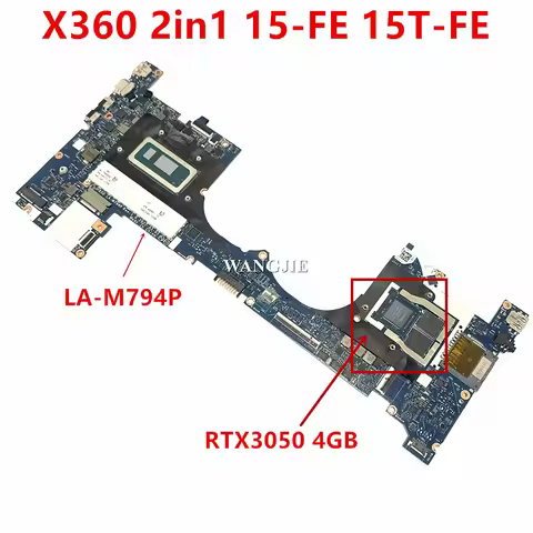 For HP Envy x360 2in1 15-FE 15T-FE Laptop Motherboard LA-M794P N49272-601 N49273-601 DSC RTX3050 4GB