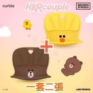 免費送貨🔥門市收消費券🐻🐤韓國製Curble Wider x Line Friends 一套兩張  [熊大Brown+莎莉Sally] 護脊坐墊 椅墊 椅子 在家工作櫈 座墊 矯正坐姿 凳