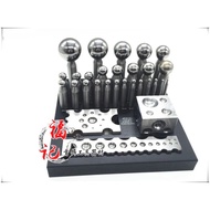 26pcs Jewelry Punch Set Dapping Punches and Block for Jewelry Making Silver Gold Plate FORMING TOOLS