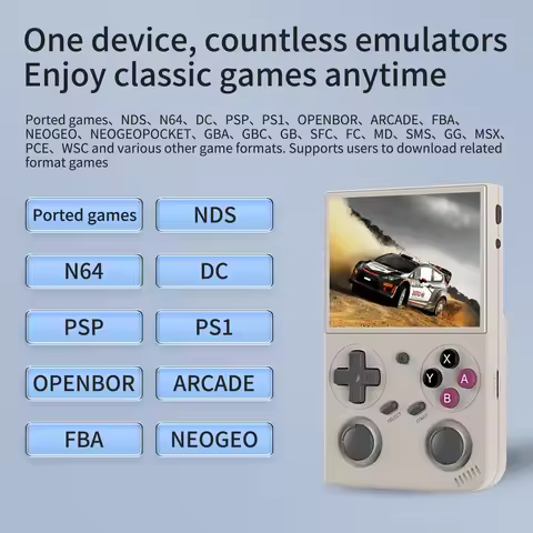 G350 Handheld Game Console 3.5'' IPS Screen Linux System Dual Joystick Vibration Motor Retro Portabl