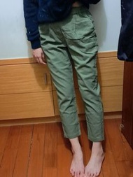 ⛺Studio Clip九分褲 棉麻軍綠色