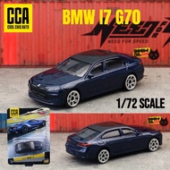 1/72 BMW THE I7 Toy Car Model CCA MSZ 1:64 Diecast Vehicle Miniature Free Wheels Collection Suitable