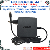 Sạc laptop Asus 20V-3.25A-65W Type C Laptop Asus ZenBook Flip 13 UX390 UX363EA Asus B9440FA GA401IH