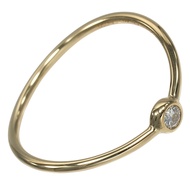 Tiffany & Co.) WAVE單枚低戒，10 號，18K 黃金鑲鑽，約 ​​1 克，女士款 [二手]