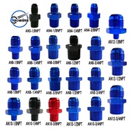 Universal AN3 AN4 AN6 AN8 AN10 AN12 To 1/2 1/4 3/4 1/8 3/8NPT Straight Fuel Hose Adapter Pipe Thread