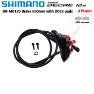 JRBAS Shimano Deore คันเบรค M6100 2ลูกสูบ G05S BR M6120 4ลูกสูบดิสก์เบรกไฮดรอลิคเรซิน D03S 1550มม. 1