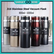 Termos Bottle 800ml 1000ml SUS 316 Stainless Steel Tumbler Vacuum Flask Bottle Cup 316 Kelalang Vaku