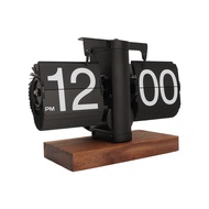 Digital Flip Down Clock Retro Automatic Turning Battery Operated Mechanical Clock for Home Room Offi