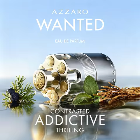 Azzaro Wanted Eau De Parfum for Men, Long Lasting Woody Spicy Mens Perfume, 100ml Spray