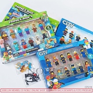 Minecraft City Mini Fure Collection Super Hero Profesi Building ocks Lego Koleksi Hobi Karakter Main