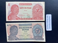 UANG KUNO SET 1 &amp; 2.5 RUPIAH SUDIRMAN 1968