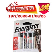 (KILANG PRICE) Energizer MAX E91BP4 AA E92BP4 AAA Original, 1.5V, Alkaline & 5 Years Shelf Life for 
