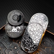 Grumpy Rabbit mix Rhythm Push Brand edc Trendy Toys Stainless Steel Mechanical Ratchet Paragraph Fin