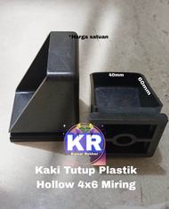 Alas Kaki Plastik Tutup Hollow 4x6 Miring Kaki Kursi Meja Rak Lemari Baja Ringan Besi Hollow Harga 4 Pcs