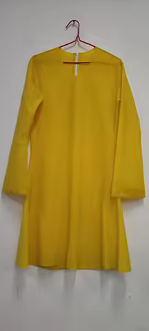 Rubber100% Latex Rubber Yellow Dress Dress Yellow Skirt 0.4mm S-XXL Cosplay