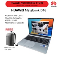 Huawei Matebook D16 12th Gen Intel Core i7 16GB + 512GB 15.6 Inches Laptop Light Weight Laptop 60Wh 