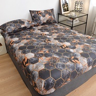 codElegant Polyester Brushed Bed Fitted Sheet - Luxurious Feel Easy Care Twin/Full/King/Queen Size