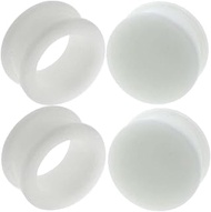 GOMODBODY (Made From Silicone) Flexible Silicone Double Flare Flesh Tunnel Gauge Ear Plug Ear Pierci