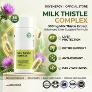 OXYENERGY Milk Thistle Liver Cleanse Capsules: Detox & Repair Support for Overwork