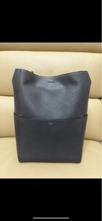 Celine Sangle Bucket Bag - Dark grey color