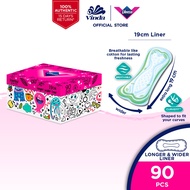 Libresse Green Tea Scent Longer & Wider Slim Panty Liner 19cm (90s) Box