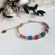 自信好氣色 磷灰石 薔薇輝石 天然水晶手鏈