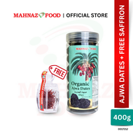 Mahnaz Food Kurma Dates Organic Ajwa 400g | 800g + Saffron 0.5g