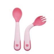 b&amp;h 嬰幼兒餐具 - 2合1感溫及可彎曲叉匙 (韓國) - 粉紅色