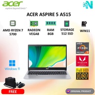 Laptop Acer Aspire A515 Ryzen 7 Ram 8GB 512GB SSD Vega 8 15.6" FHD